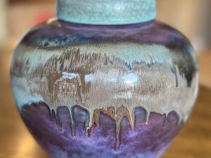 Large Artful Ceramic Urn (Short)