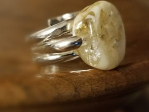 Cremation Torch Fired Neutral Gold Ring