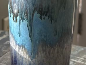 Small Artful Ceramic Urn (Tall)